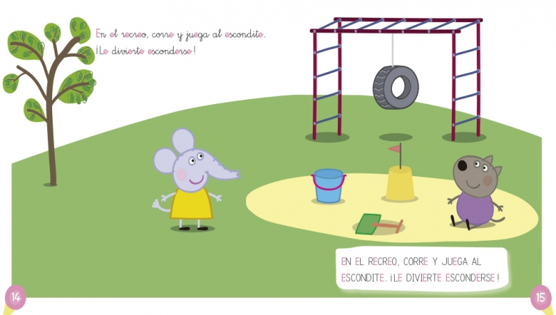 Peppa Pig. Lectoescritura - Leo con Peppa. Un Cuento para Cada Vocal: A, E, I, o-4