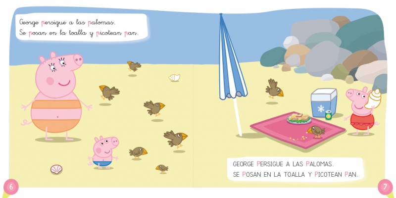 Peppa Pig. Lectoescritura - Leo con Peppa. Un Cuento para Cada Letra: P, M, L, S-4
