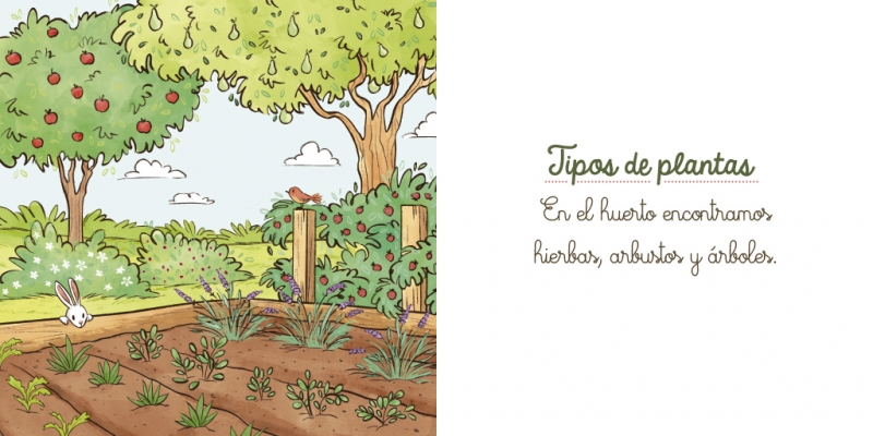 Creciendo con Montessori. Libro de Cartón - el Huerto-2